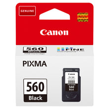 Embalagem da Tinteiro Preto Canon PG-560 para impressões de alta qualidade, ideal para utilização em casa e no escritório, com a norma ISO/IEC 24711.