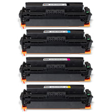 Conjunto de toner compatível Canon 046H Multipack com cartuchos preto, ciano, magenta e amarelo para impressão de alta qualidade.