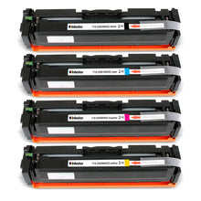 Canon 718 Multipack kompatible Toner für gestochen scharfe Drucke in Schwarz, Cyan, Magenta und Gelb.