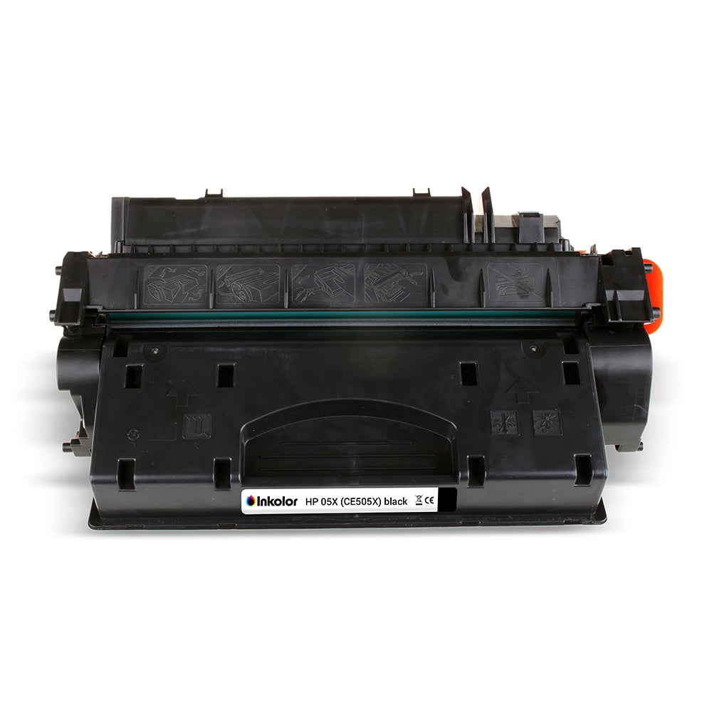 HP 05X CE505X kompatibler schwarzer Toner mit hoher Seitenkapazität für gestochen scharfe Druckqualität in Büroumgebungen.