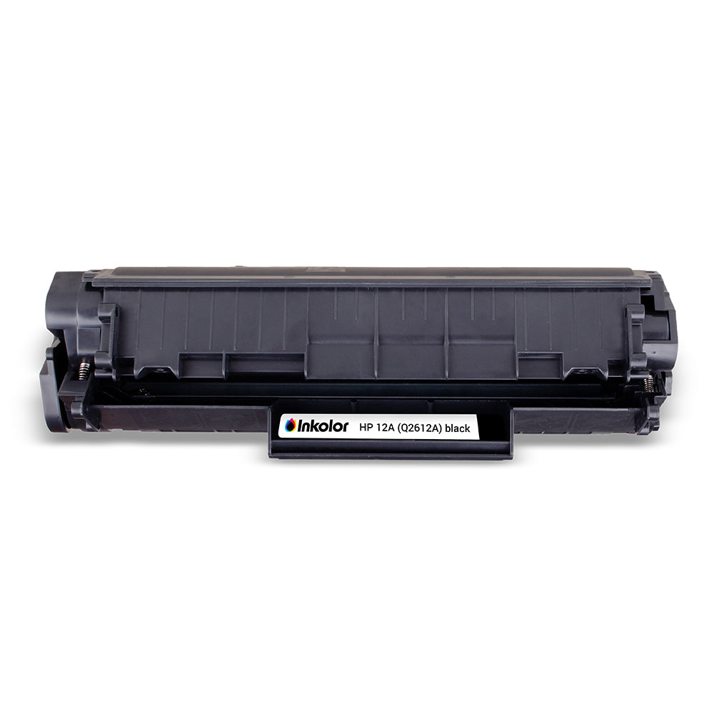 HP 12A (Q2612A) kompatibler schwarzer Toner für hochwertige Drucke, geeignet für Büro und privat, leistet bis zu 2000 Seiten.