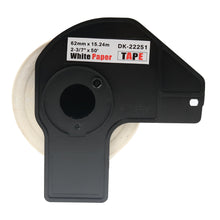Rolo de etiquetas compatível com Brother DK-22251 para a série QL, impressões de alta qualidade em preto e vermelho, rolo de 15,24 m, utilização profissional